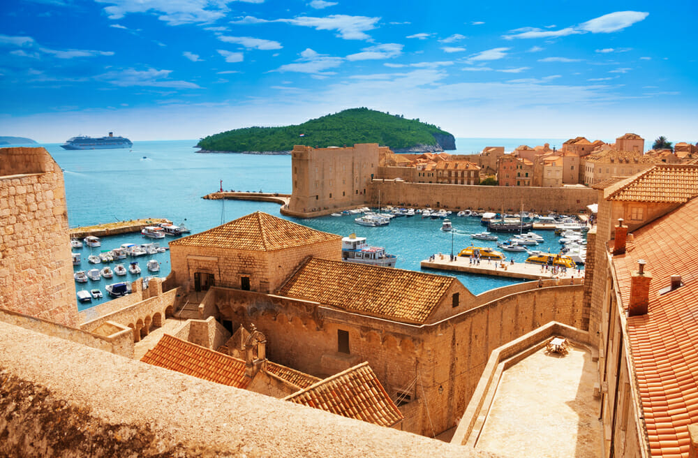 Port of Dubrovnik from the old city walls