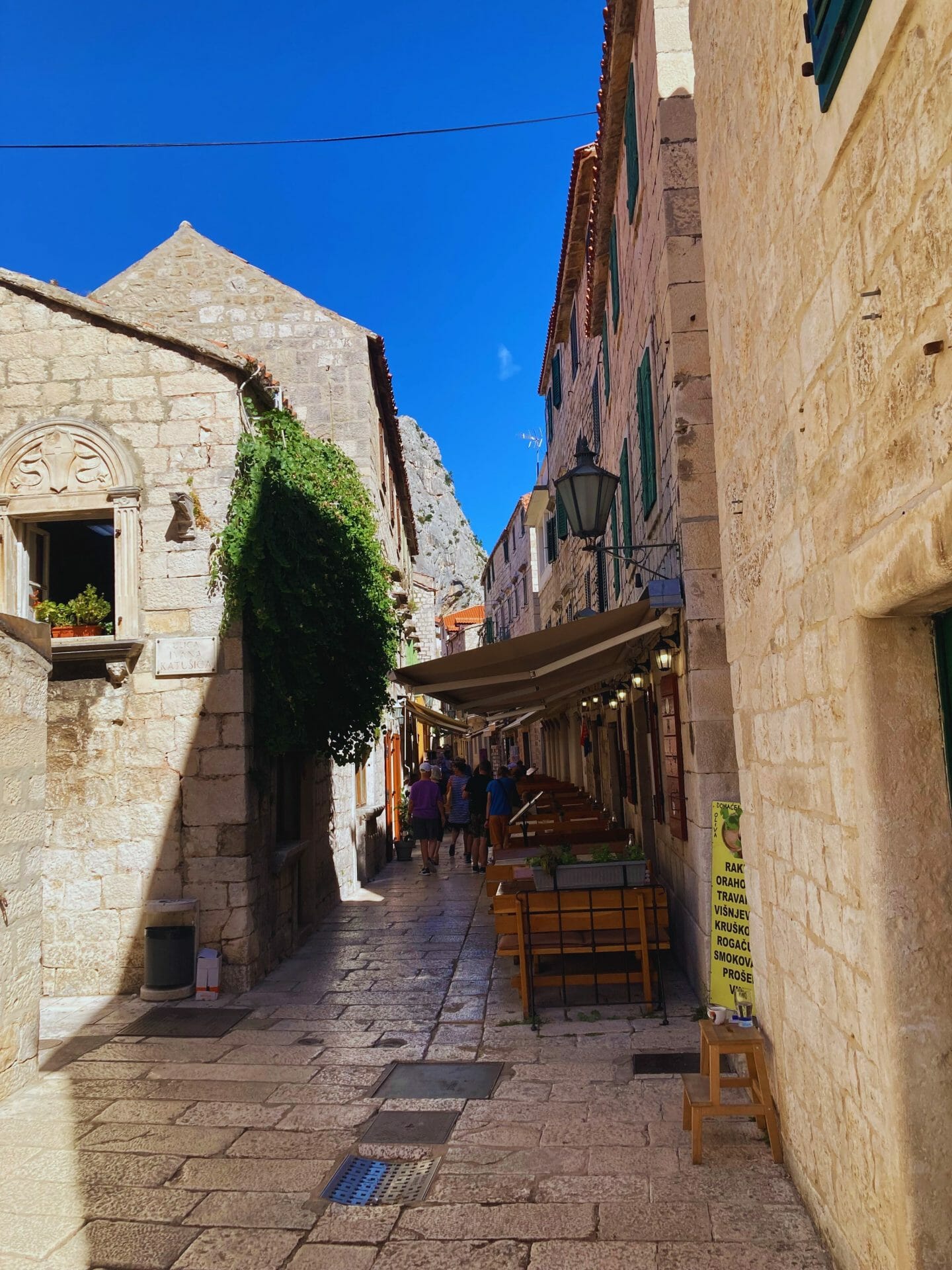 Narrow Street of Old Town Omiš